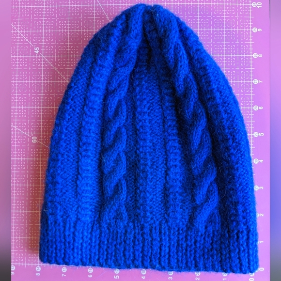 Blue Alpaca Wool Toque - Picture 2 of 3